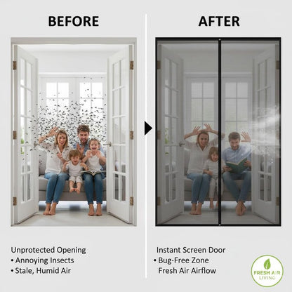 CANLENE Premium Magnetic Screen Door, Heavy-Duty Reinforced Mesh, Ultra-Dense Weave, Smooth Auto-Close, Pets & Kids – Hands-Free, No-Gap Seal