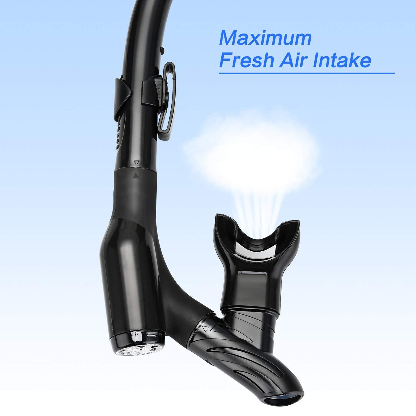 LUXPARD Snorkel Set, Anti-Fog Panoramic View Snorkel Mask and Anti-Leak Dry Snorkel Tube, Snorkeling Gear for Adults, Snorkel Kit Bag Included