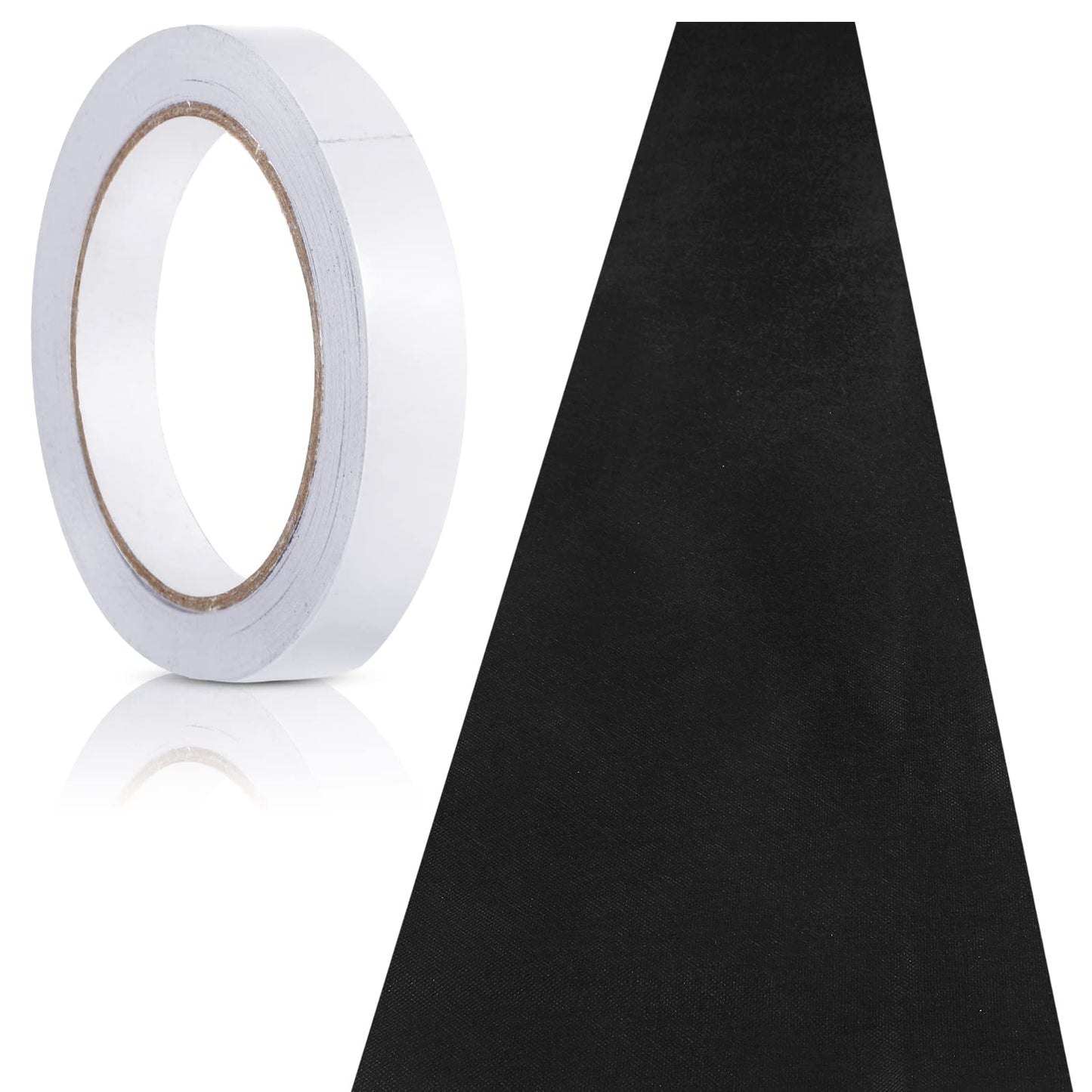 Shappy Black Carpet Runner Rug for Party 55gsm Black Runner for Prom Thickness with Carpet Tape Hallway Rug for Graduate Wedding Party Dance Floor Outdoor Accessories (4 x 16.4 Feet)