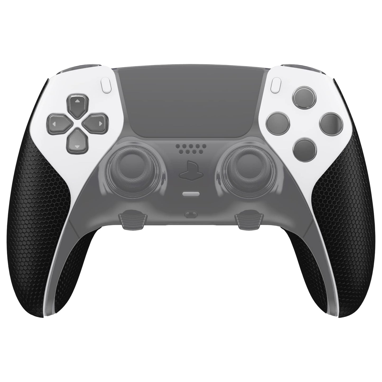 PlayVital Anti-Skid Sweat-Absorbent Controller Grip for ps5 Edge Wireless Controller, Professional Textured Soft PU Handle Grips Anti Sweat Protector for ps5 Edge Controller - Black