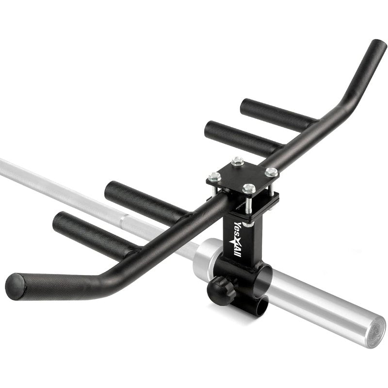 Yes4All 550lbs Multi Grip Rowing Handle, T Row Attachment for Muscle Training - Premium Steel 1 inch & 2 inch Bar Compatibility, Any Height Fit, Superior Grip