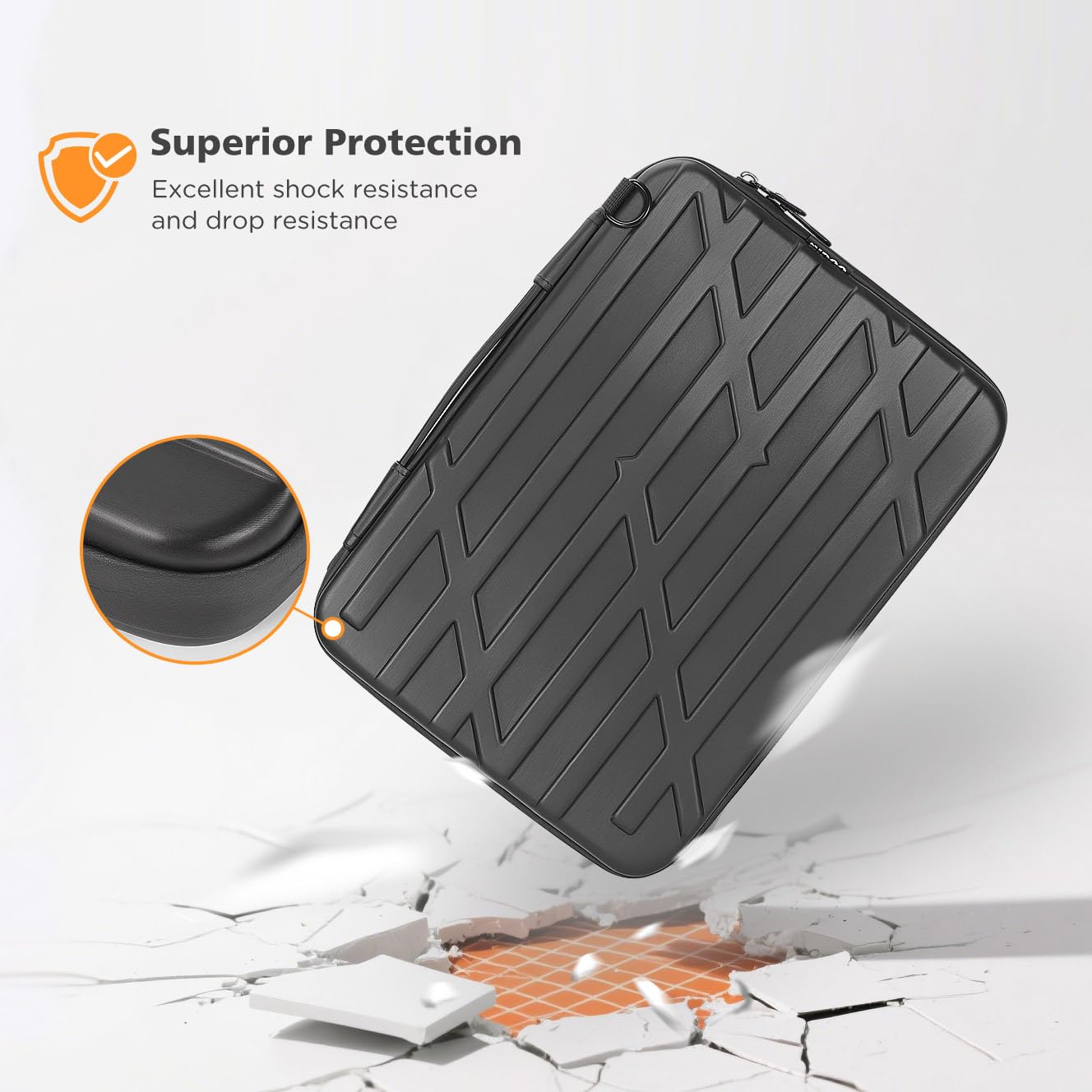 NIDOO 14 inch Laptop Sleeve Carrying Case Computer Bag for 14" MacBook Pro M5 Max/13 13.6" MacBook Air M5 M4/ 13.5" Surface Laptop 6 5/ Asus ZenBook 14/Lenovo ThinkPad Shockproof Hardshell Handle