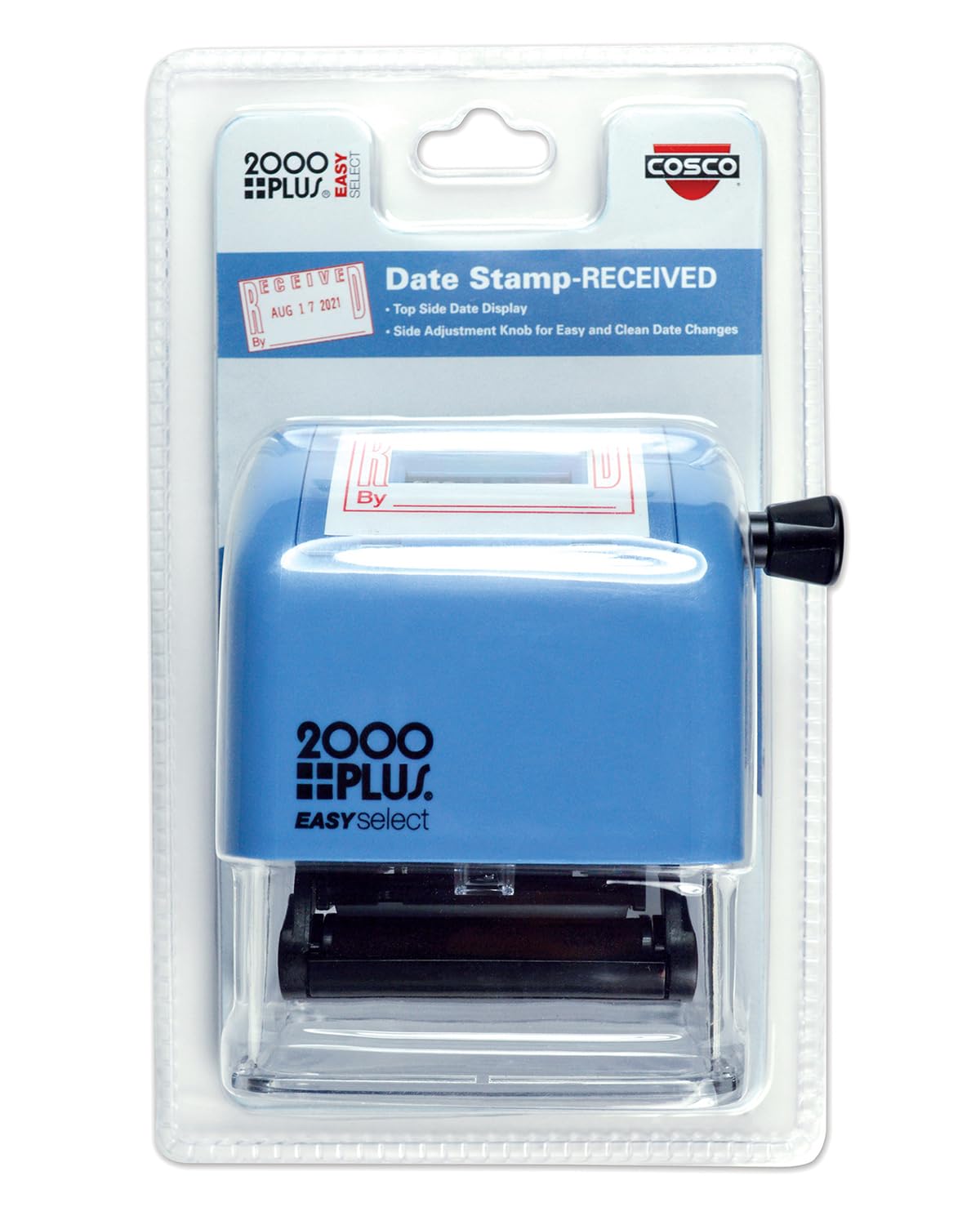 COSCO 2000PLUS ES Dater, Received + Date, 1 X 1.81, Red, Plastic