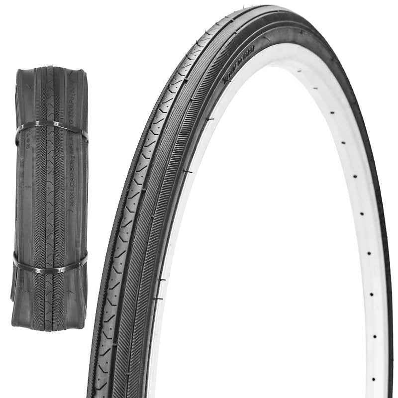27 X 1 1/4 Bike Tire 27 Inch Road Bike Tires 32-630 Folding Bead Replacement Bicycle Tire Set (1 Tire No Tube)