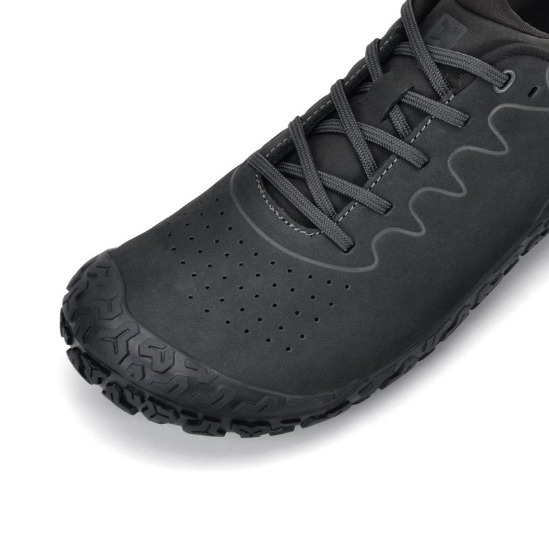 XPETI Men's Zen Trail Running Shoes | Wide Toe Box & Non-Slip Sole | Lightweight Breathable Mesh | for Hiking/Cross Training/Gym,Carbon Black 6.5