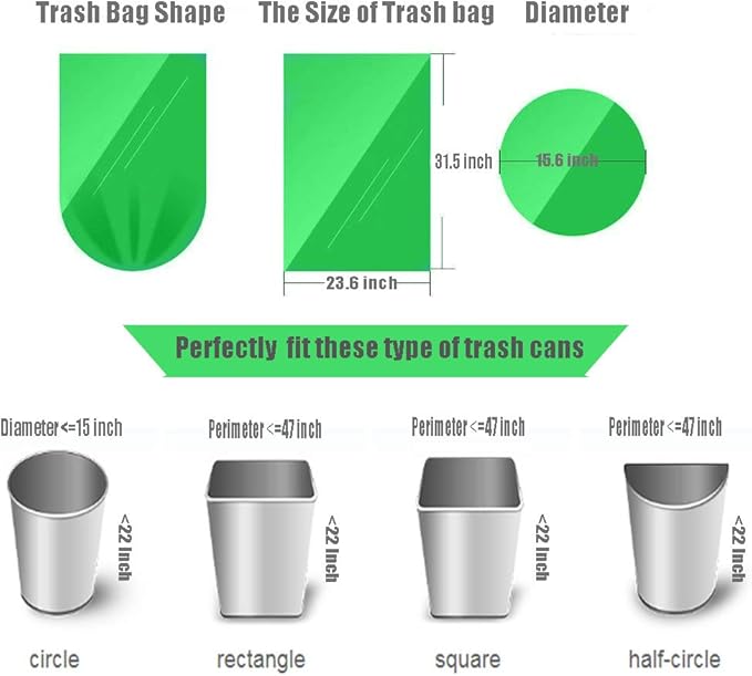 Trash Bags Biodegradable, Strong Rubbish Bags, Trash bags Recycling &