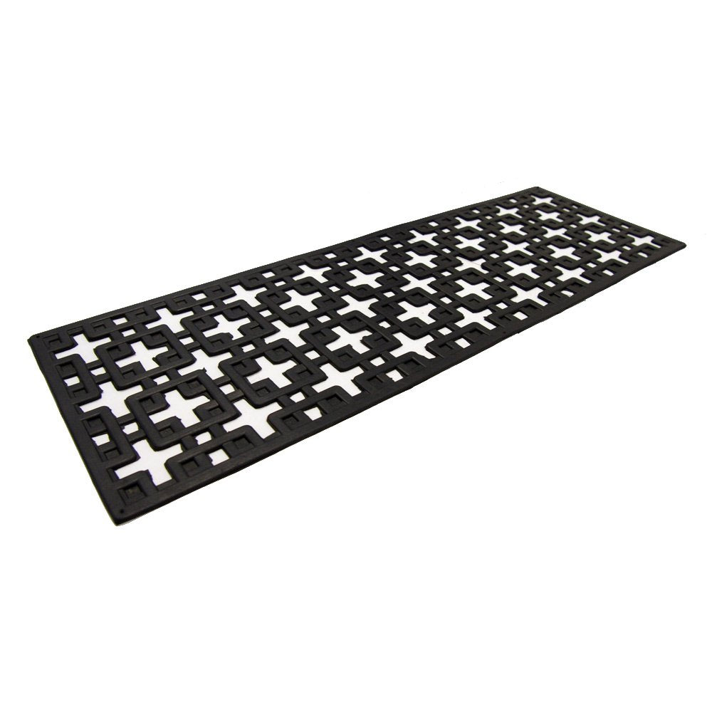 Rubber-Cal 10-104-000-6PK Stars Step Mat Rubber Stair Treads, Black, 10" x 29.75"