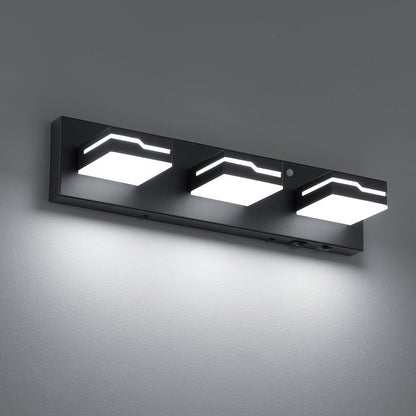 Merexcint LED Modern Bathroom Vanity Light Fixtures 3-Light, 19 inch 3CCT Dimmable Nickel Motion Sensor Vanity Lights for Bathroom Lighting Fixtures Over Mirror, with 350° Rotatable Acrylic Heads