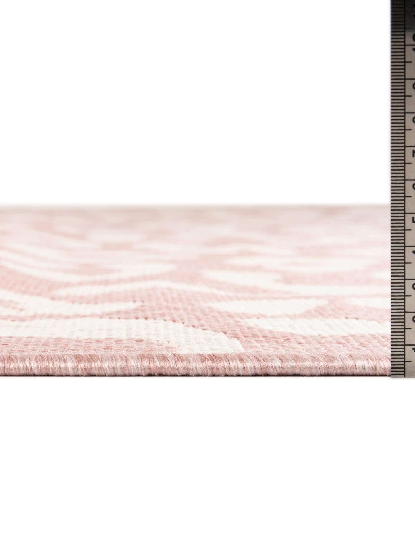 Unique Loom Outdoor Safari Collection Area Rug - Leopard (2' x 7' 10" Runner, Pink Ivory/ Ivory)