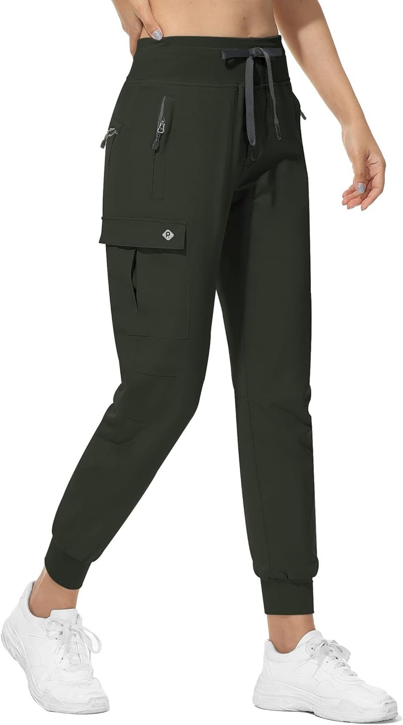 Women's Hiking Pants - Lightweight Quick-Dry Joggers with Zipper Pockets | High Waist, UPF 50+