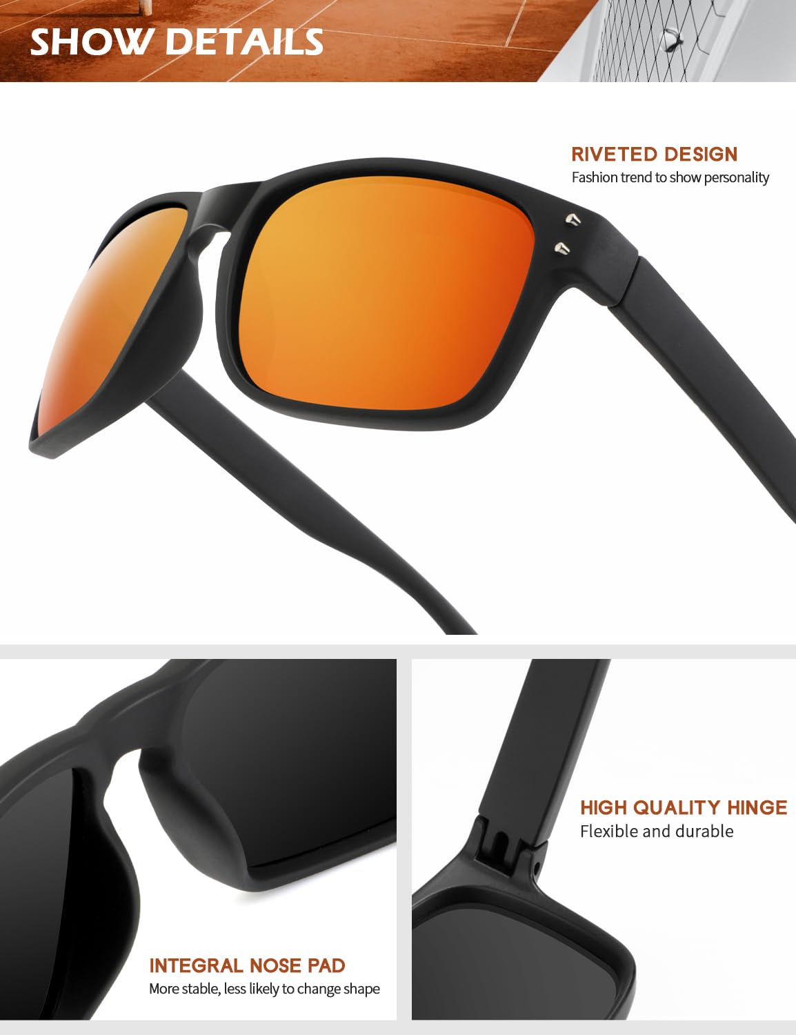 KALIYADI Mens Sun-Glasses Polarized Sunglasses-Men: Classic Sunglasses with UV400 Protection for Fishing Golf Driving