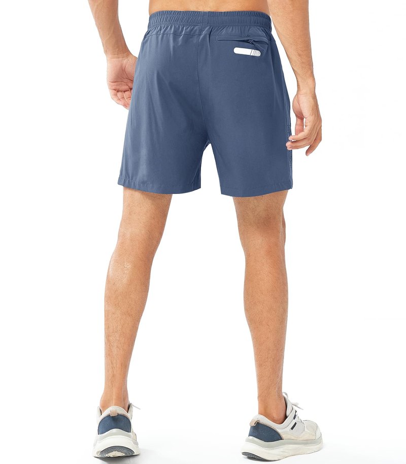 NORTHYARD Men's Athletic Running Shorts Gym Workout 7"/9"/5" Quick Dry Lightweight Sports Basketball Tennis 3 Zipper Pockets FEDERALBLUE-5inch XL