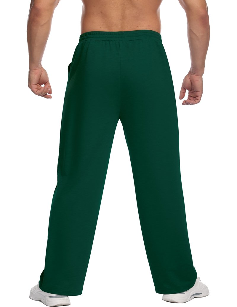 Deyeek Men's Lightweight Sweatpants Open Bottom Baggy Sweat Pants Mens Adult Straight Leg Joggers Sweatpants with Pockets