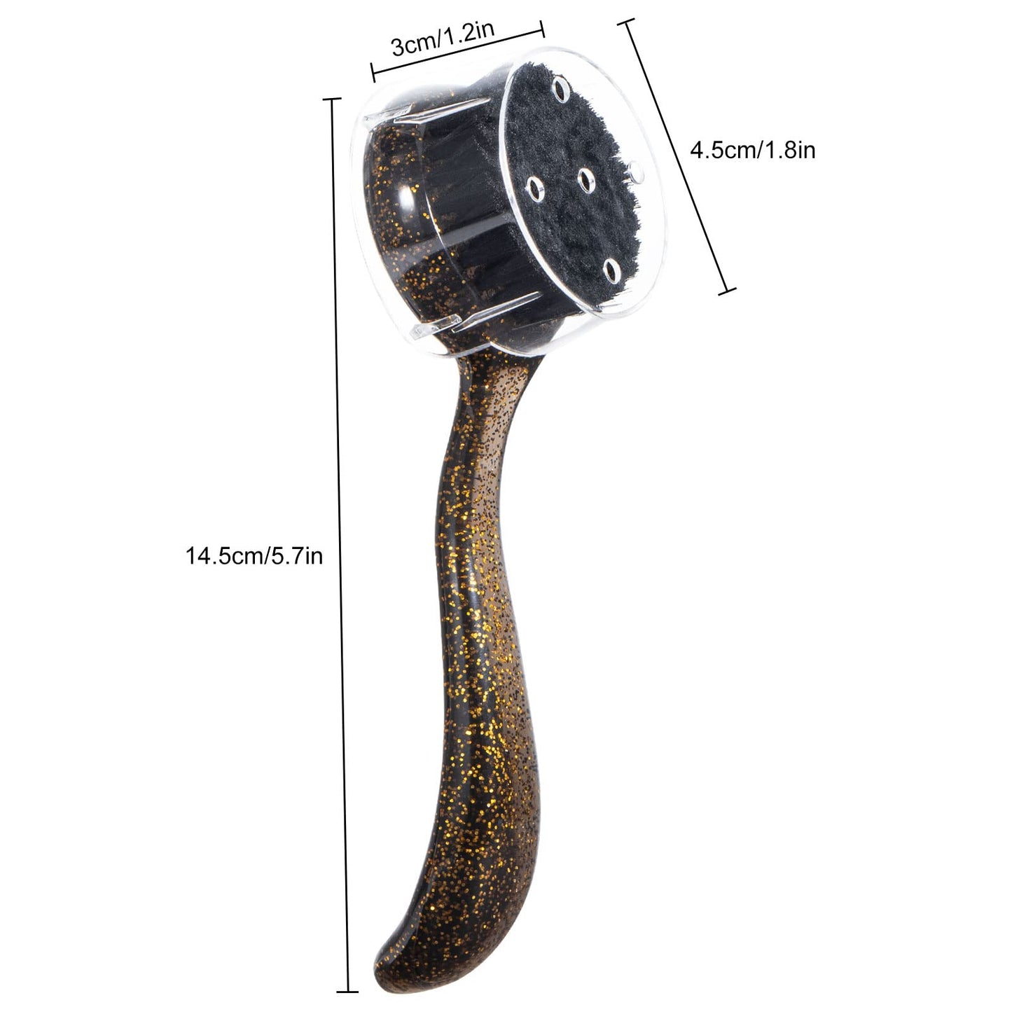 2 Pcs Large Facial Cleansing Brush, Face Brush Cleanser, Upgraded Soft Exfoliating Face Wash Brush Face Scrubber for Skincare, Black Charcoal Bristles Glitter Handle