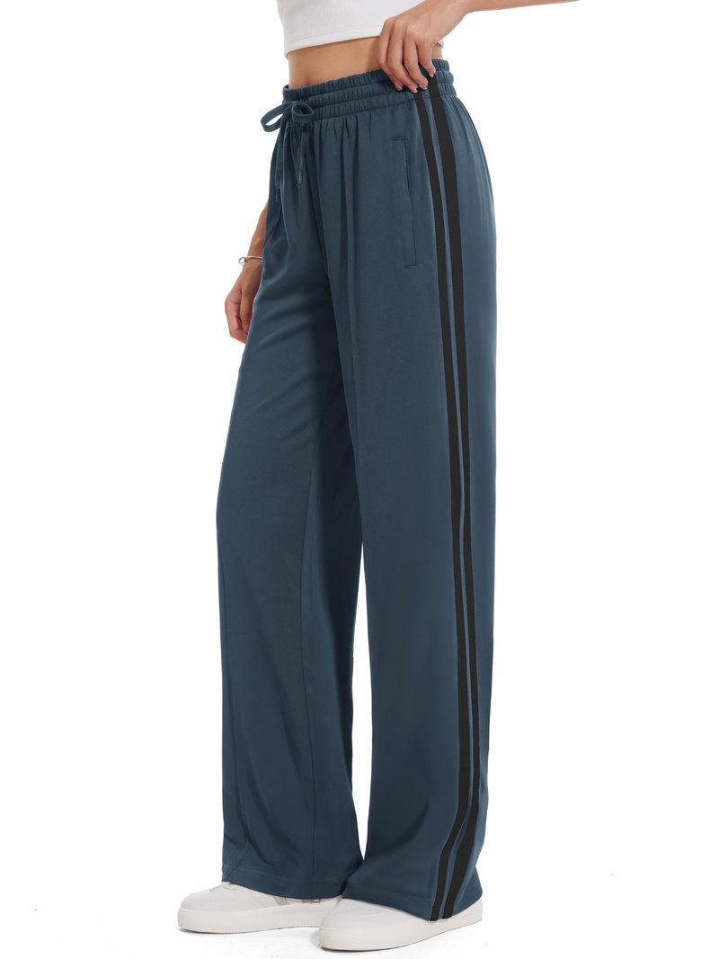 Tapata Women's 32" Inseam Long Track Pants Loose Straight Leg Jogging Sweatpants Warm-Up Sports Athletic Running, Dark Grey, M