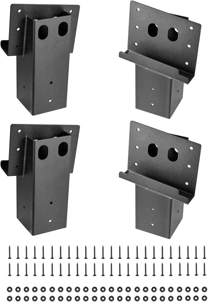 VEVOR Deer Blind Brackets - Heavy-Duty Steel Platform Brackets for Hunting Stands | 3.6x3.6 in, 2204 lbs Capacity, 4 Pcs