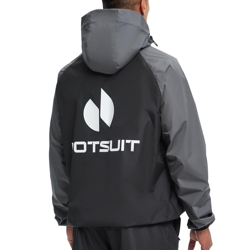 HOTSUIT Sauna Suit Men Weight Loss Gym Exercise Sweat Suits Workout Jacket, Gray, XL