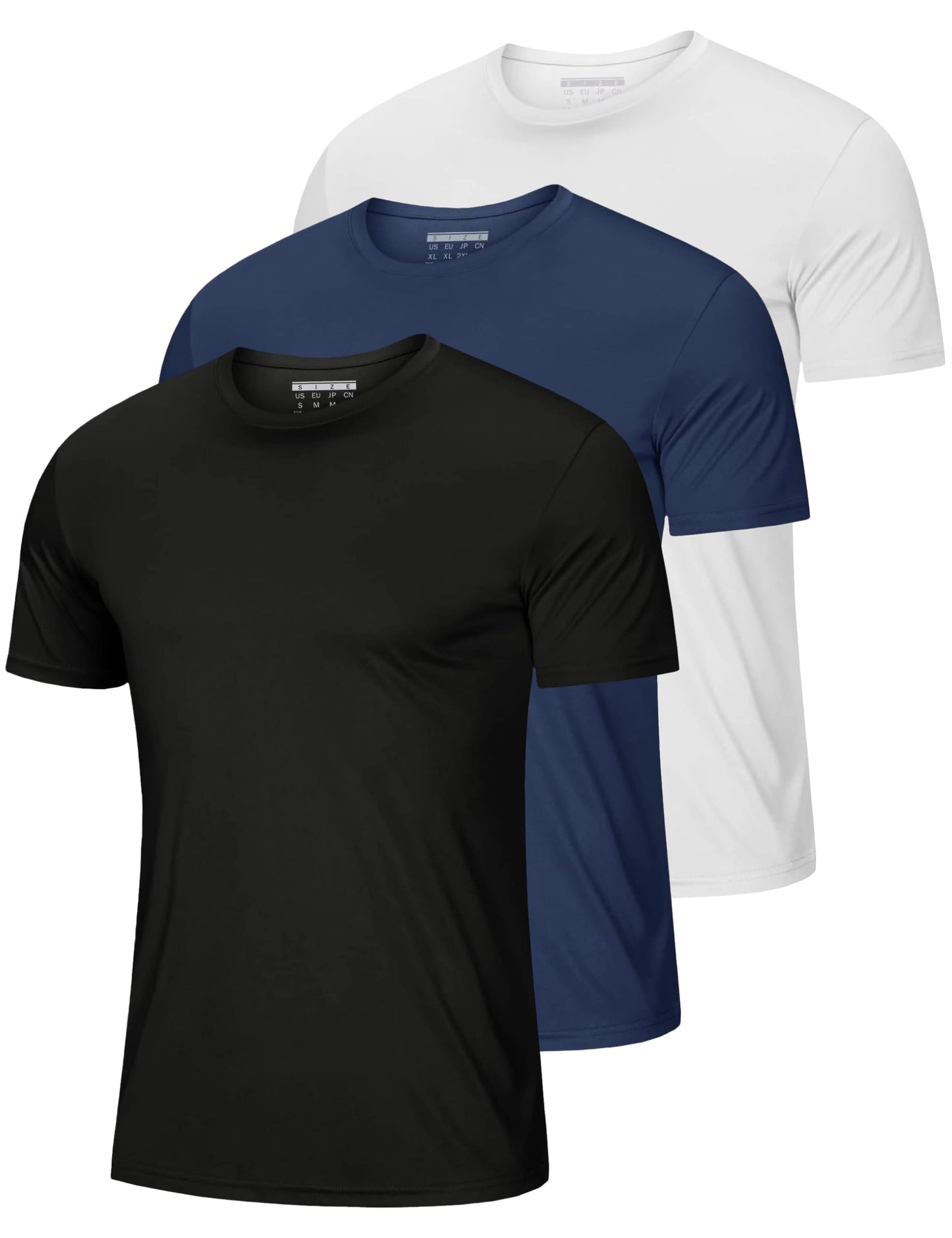 MAGCOMSEN 3 Pack Men's Short Sleeve Quick Dry Shirts Breathable for Workout