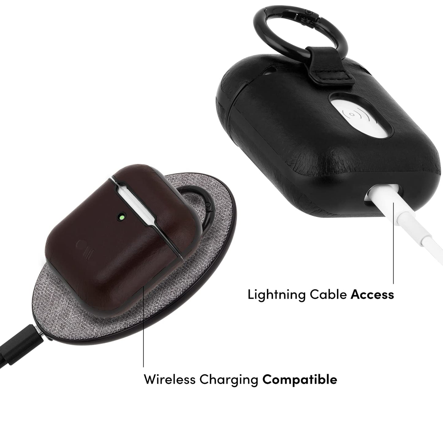 Case-Mate - Case for Airpods 1-2 - Leather - Compatible with Apple AirPods Series 1 and 2 - Black Leather