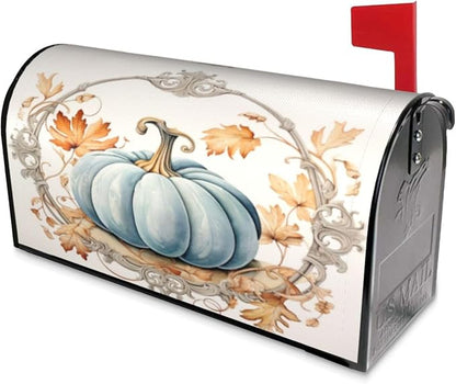 DADABULIU Mailbox Covers Pumpkin Rustic Flower Autumn Magnetic Letter Post Box Cover Standard Size 25.5 x 21 Inch Garden Yard Home Decorative
