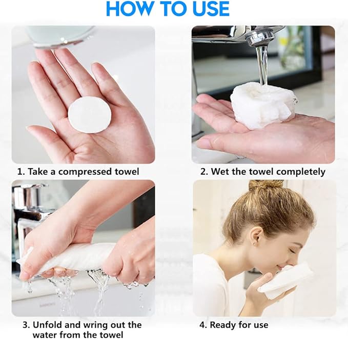120 Pcs Mini Compressed Towels, Disposable Face Compressed Towel, Compressed