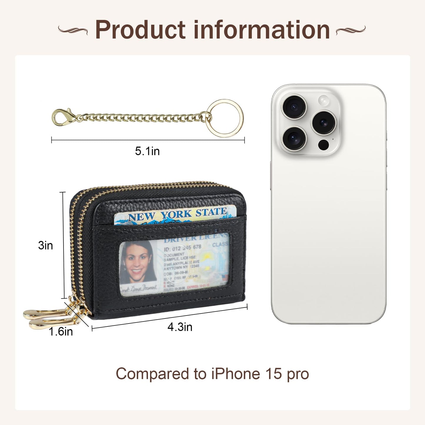 imeetu Rfid Credit Card Holder,Genuine Leather Businese Card Case,Rfid Blocking Wallet for Women & Men(Max - Black)