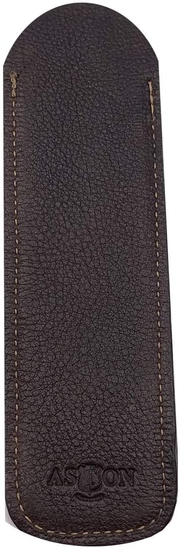 Aston Leather Pen Slip - Brown Double (Leather Pen/Pencil Holder Slip)