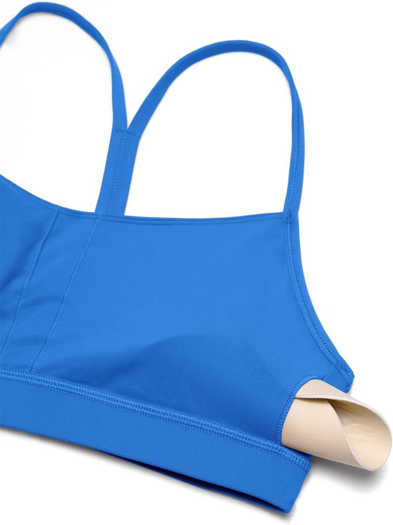CRZ YOGA Y Back Sports Bra for Women - Padded Racerback Low Impact Yoga Top | Soft Butterluxe Fabric