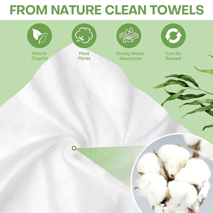 Compressed Towel Tablets 100 Count, Thickened Disposable Face Towel