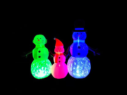 8 ft Wide Snowman Family w/Prism Lights