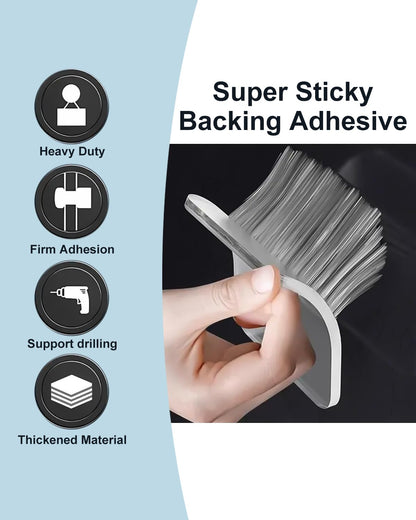 MSKEI Hat Hooks for Baseball Cap - Adhesive Hat Racks and Display Ball Caps Holder, 2 Different Ways Hat Wall Hanger, Hat Organizer (Transparent, 24 Pack)