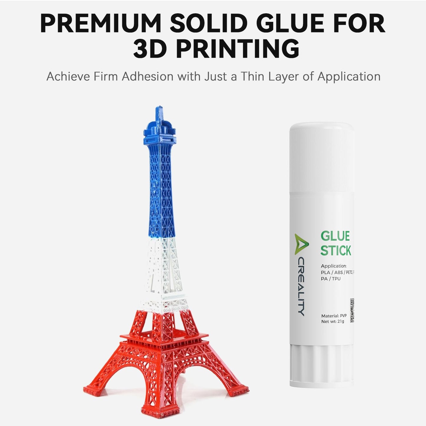 Creality 3D Printer Glue Sticks for Hot Bed Warping Reducing 3D Printer Bed Adhesive PVP Solid 3D Print Glue Stick 3D Gloop for PLA/ABS/PETG/PC/PA/TPU(Pack of 4)