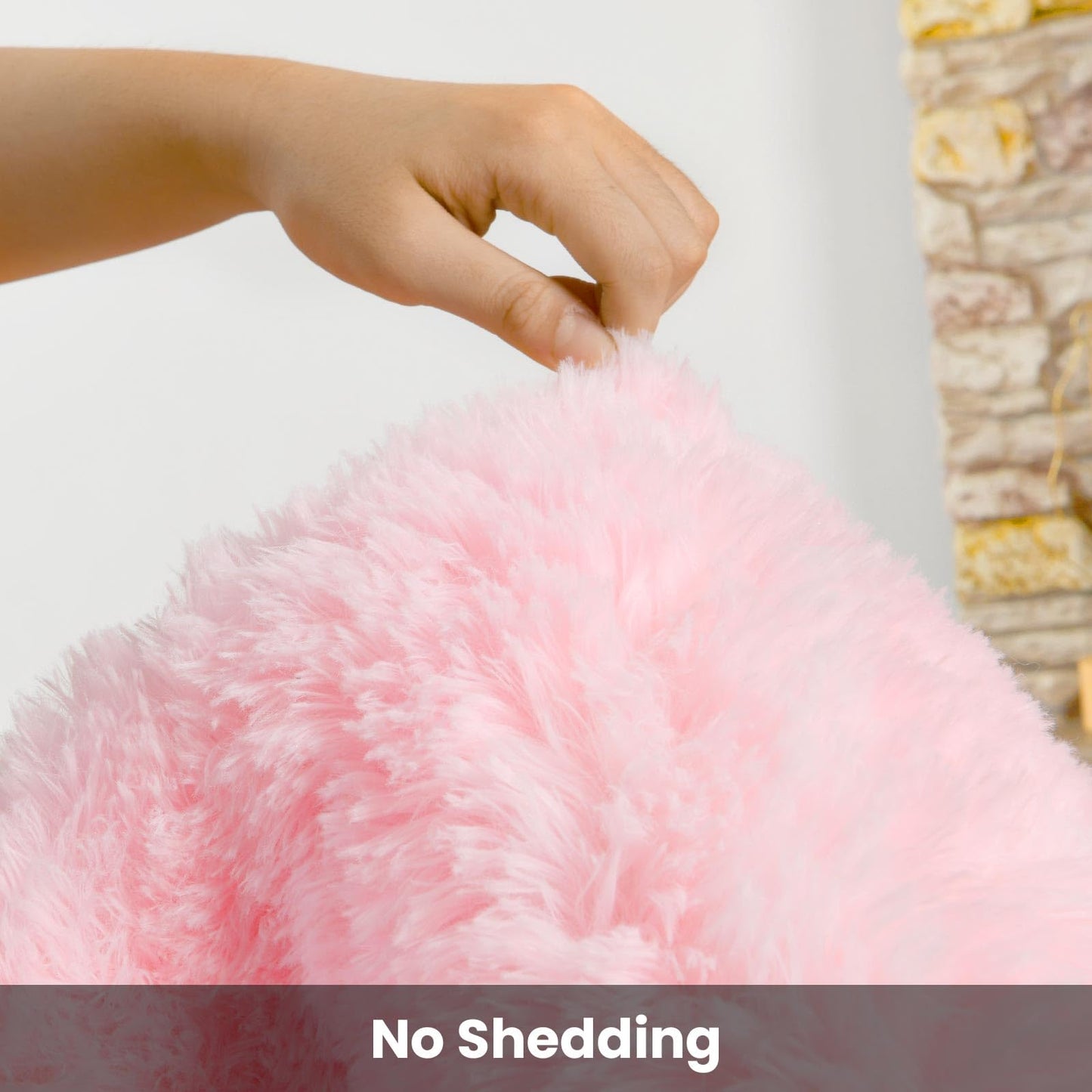 Terrug Pink Fluffy Runner Rug for Bedroom, 2x6 Ft Cute Shag Area Rugs for Hallway, Soft Machine Washable Plush Carpet with Non Slip Backing for Bathroom Bedside Kitchen Floor Decoration