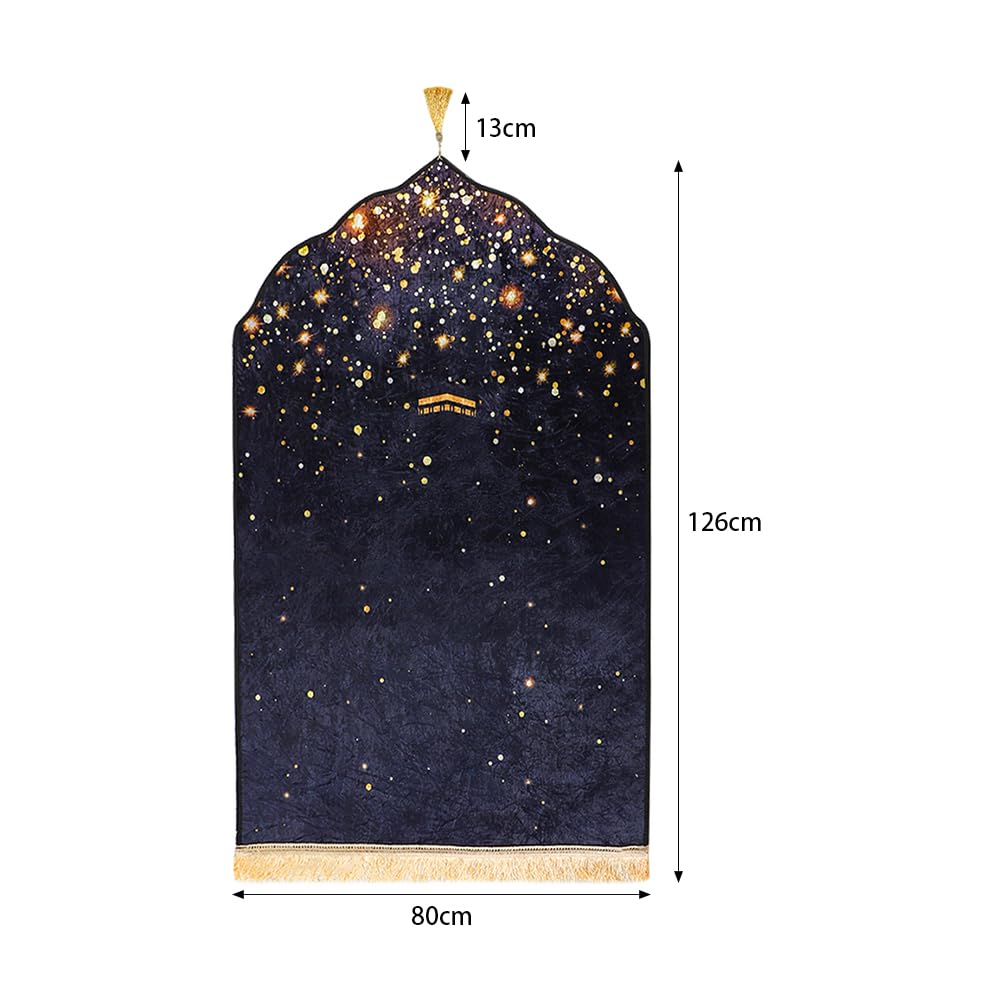 Prayer Mat Muslim Prayer Rug Portable Festival Mat Lightweight Praying Carpet with Tassel for Women Men
