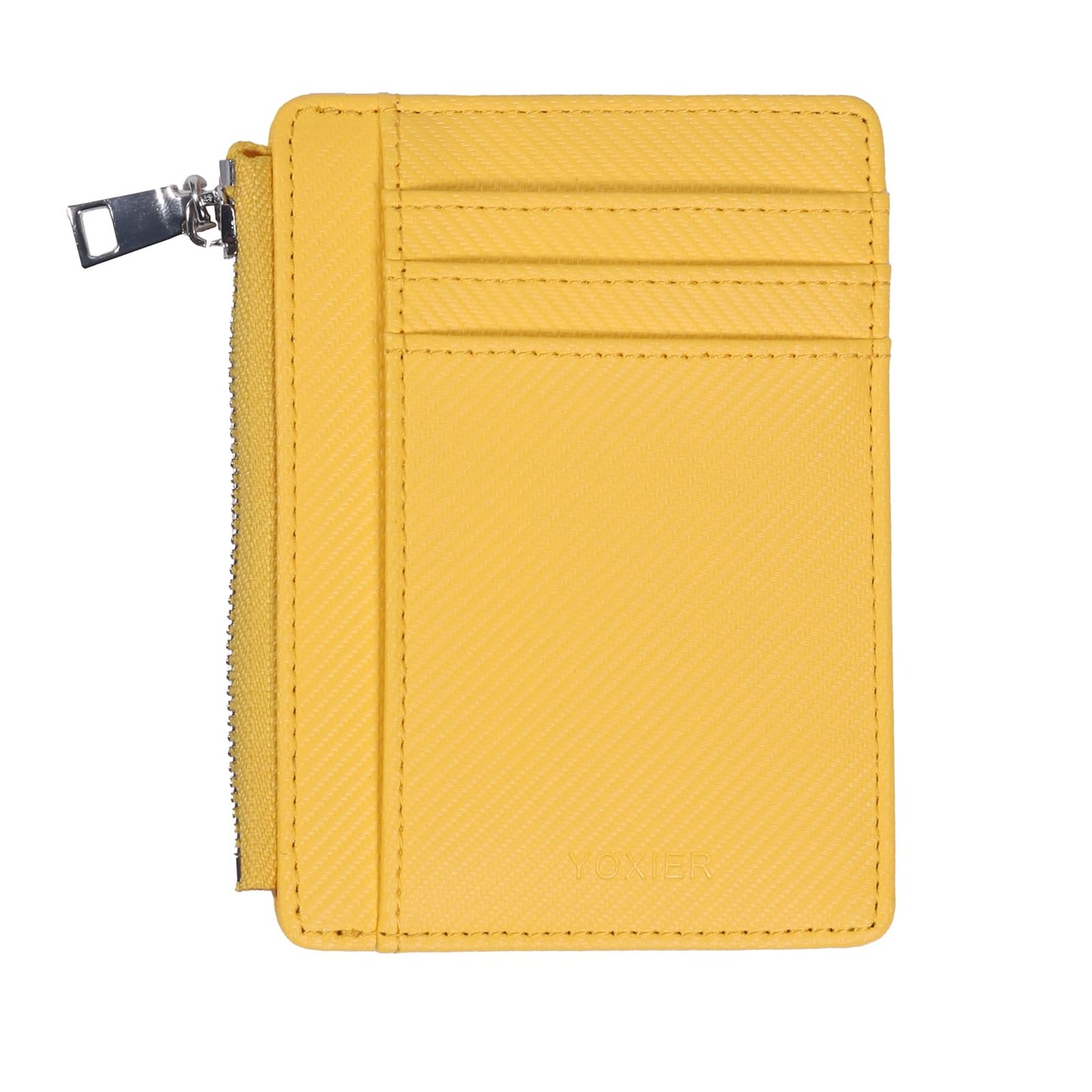 YOXIER Slim Minimalist Wallet, Front Pocket Wallets, RFID Blocking, Credit Card Holder for Men & Women (yellow)