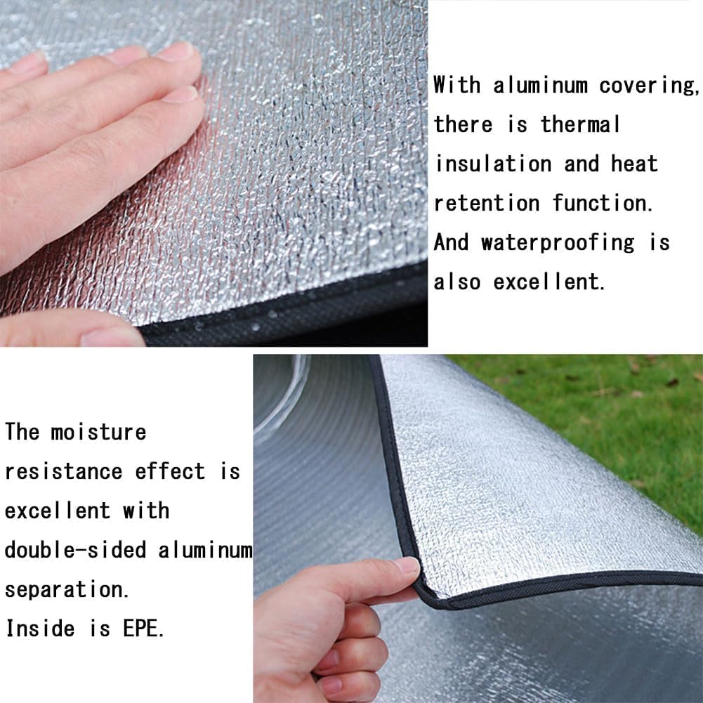 Camping Mat Foam Foil Blanket for Camping Foam Pad Insulating Foil Mat Sleeping Tent Pad Thermal Aluminum Camping mat for Reflecting Heat, 78 x 39 inches
