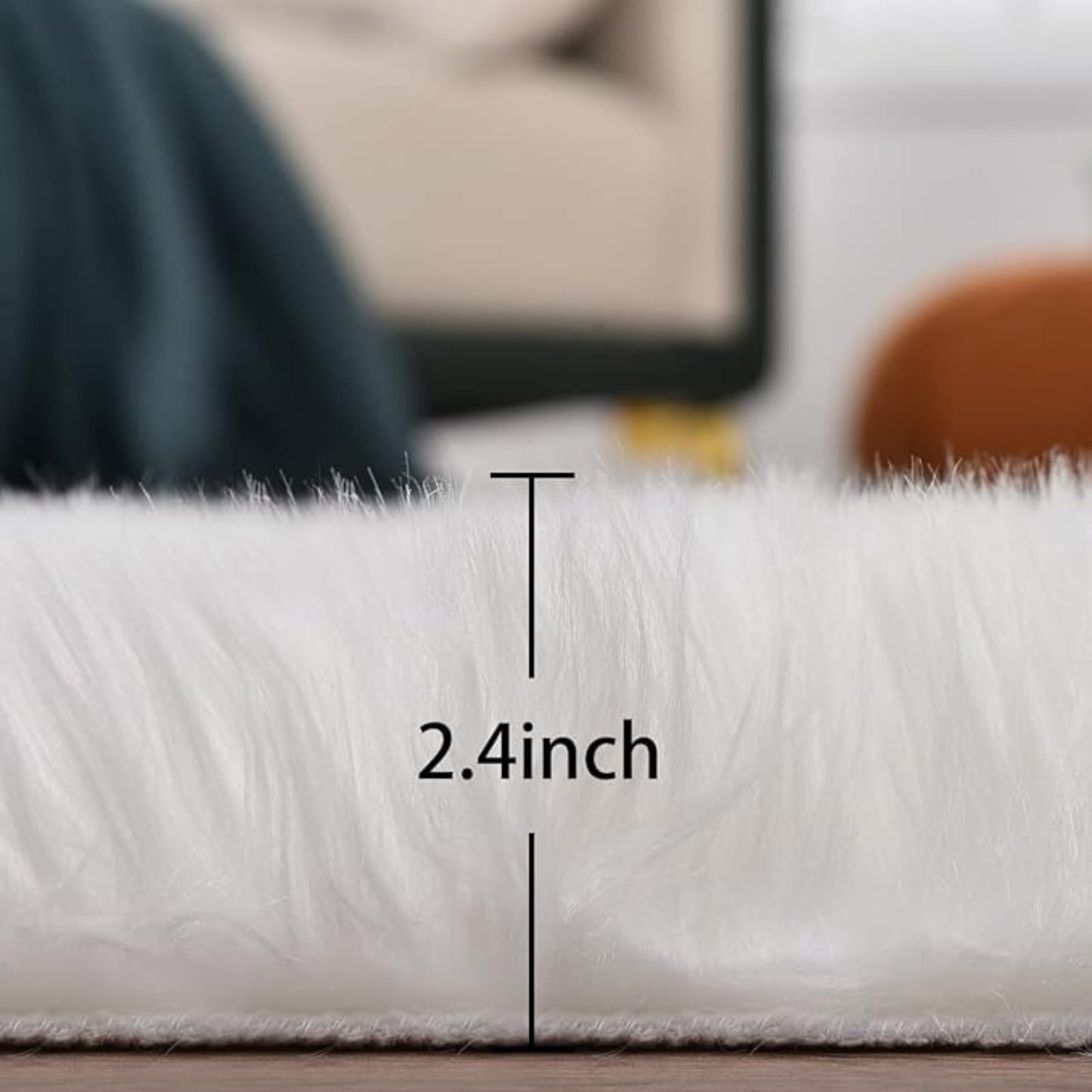 Yueeer Rectangle 10 x 15 Inches Small Product Photo Background & Luxury Photo Props，Area Rugs Fluffy Carpet Mini Small Size，Great for Nail Art, Home Decor，Tabletop Photography, Jewelry (White)