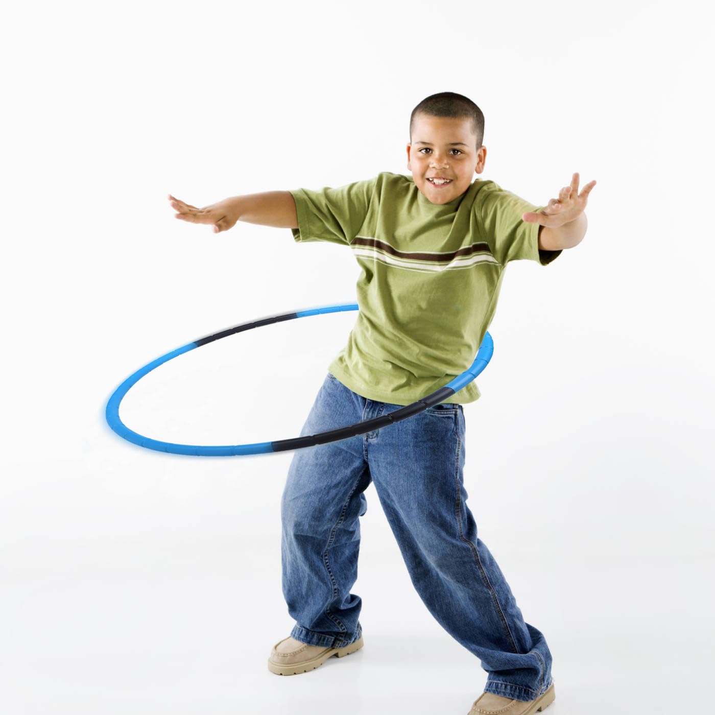 BOHS Kids Fitness Hoop - Weight & Size Adjustable- Body Building Plastic Children Gymnastics Toys - Diameter 26.5 Inches
