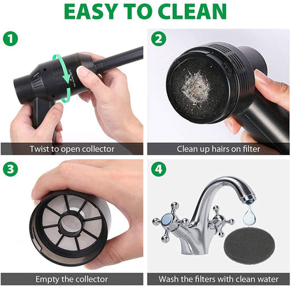 Honlibey New Cordless Mini Computer Vacuum, Portable Vacuum Cleaner Keyboard Cleaner Kit - Cleaning Dust, Hairs, Crumbs, Scraps, Ash for Laptop, Keyboard, Computer,Car, Pet House, Sewing Machine