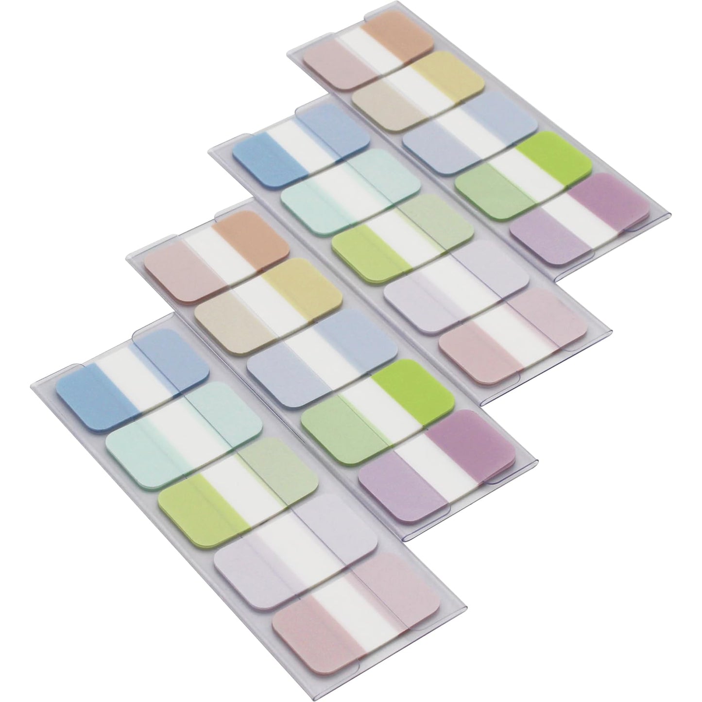 Tabs Flags Assorted Colors, 0.98 x 1.71 Inch Sticky Tabs, Easy to Post, 4 On-The-Go Dispensers/Pack, 400 Pages Total