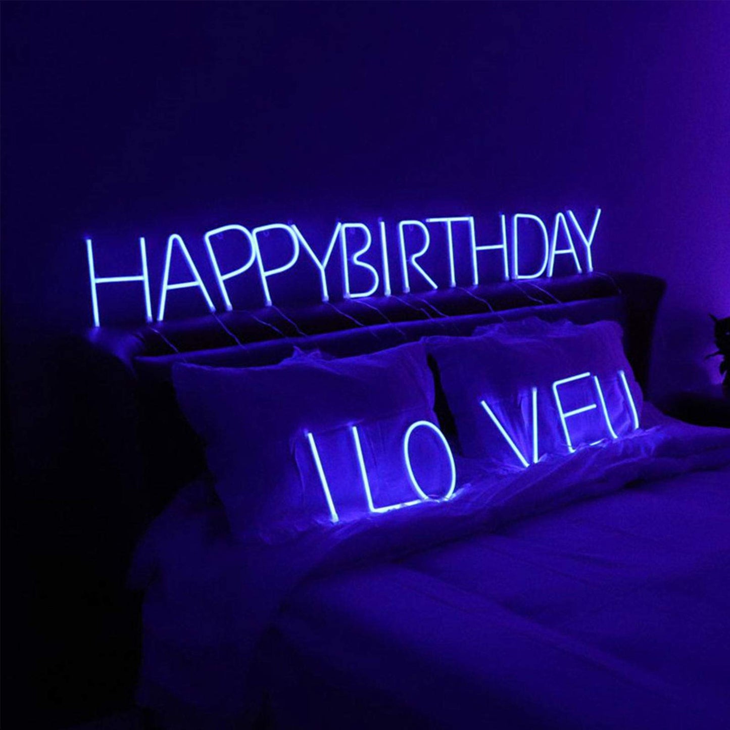 Neon Signs, ENUOLI Letters Light Neon Letters Marquee Letters with Lights Blue Light Up Signs for Wall Decor Christmas Party Bar Decorations Lights for Wedding Birthday (N)