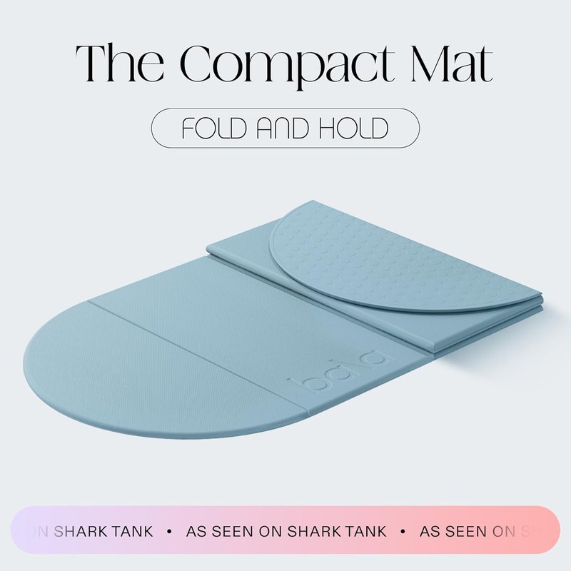 Bala Compact Workout Mat - 12MM Thick, Slip-Resistant & Foldable Yoga Mat for Home Fitness | Ideal for Pilates & Core Training
