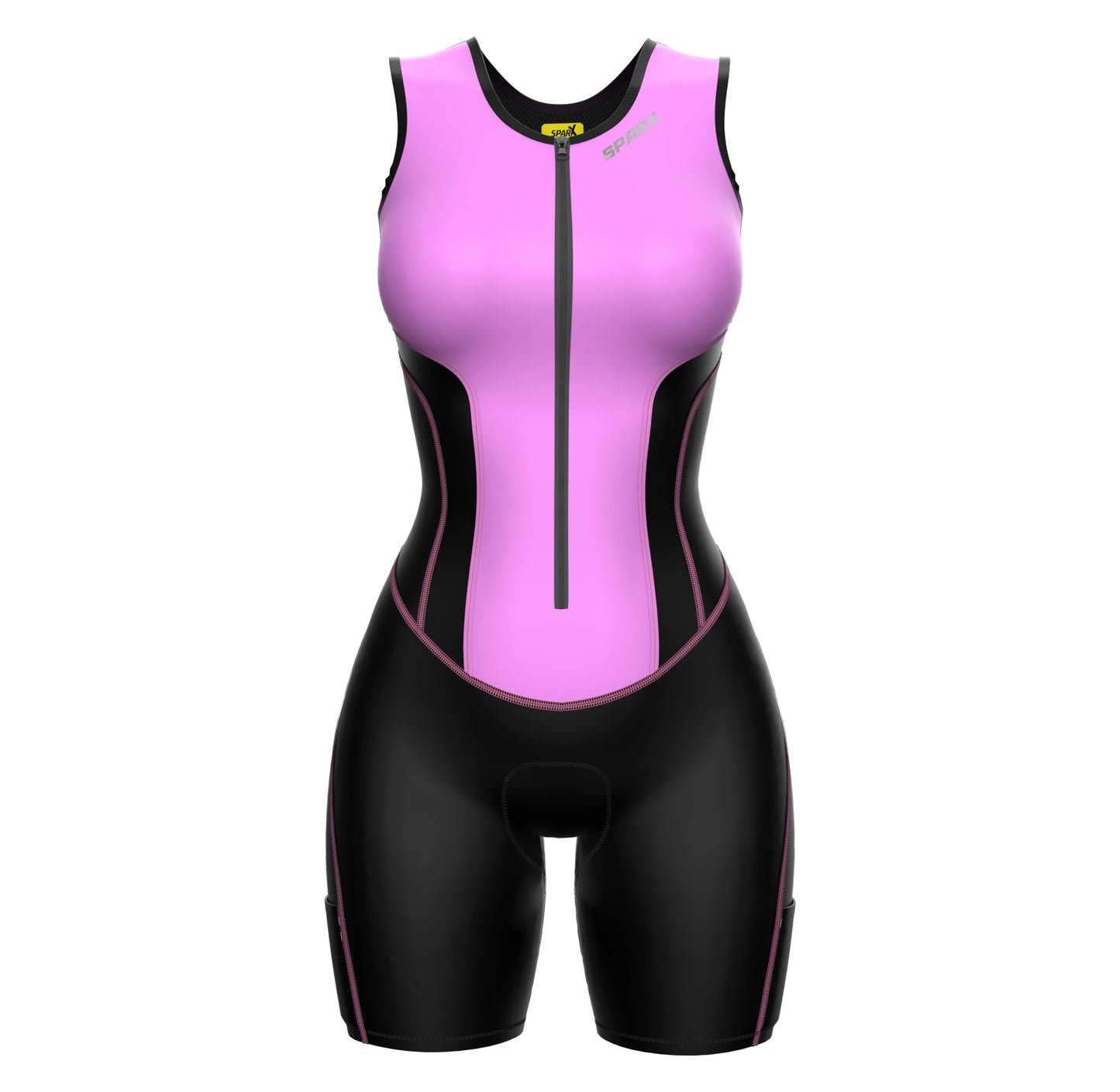Sparx Women Triathlon Suit Tri Short Racing Cycling Swim Run (Baby Pink, 2XL)