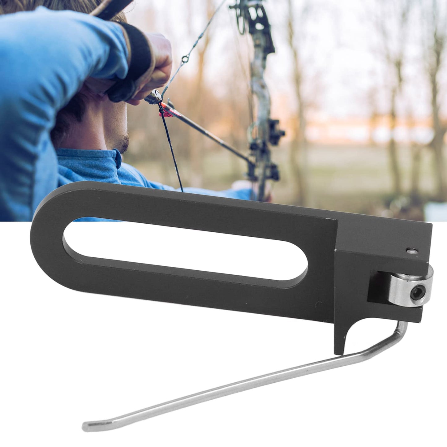 plplaaoo Aluminum Archery Magnetic Rest Screw Recurve Bow Target Accessories Sturdy Lightweight Durable CNC Processed for Competitive Recurve Bow (Black)