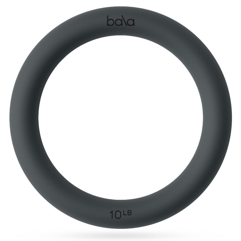 Bala Power Ring, 2-in-1 Kettlebell & Dumbbell, 10lb (Charcoal) - Full Body Home Gym Workout Equipment for Strength Training, HIIT, Pilates, & Aerobics Exercises - Fitness Equipment for Working Out