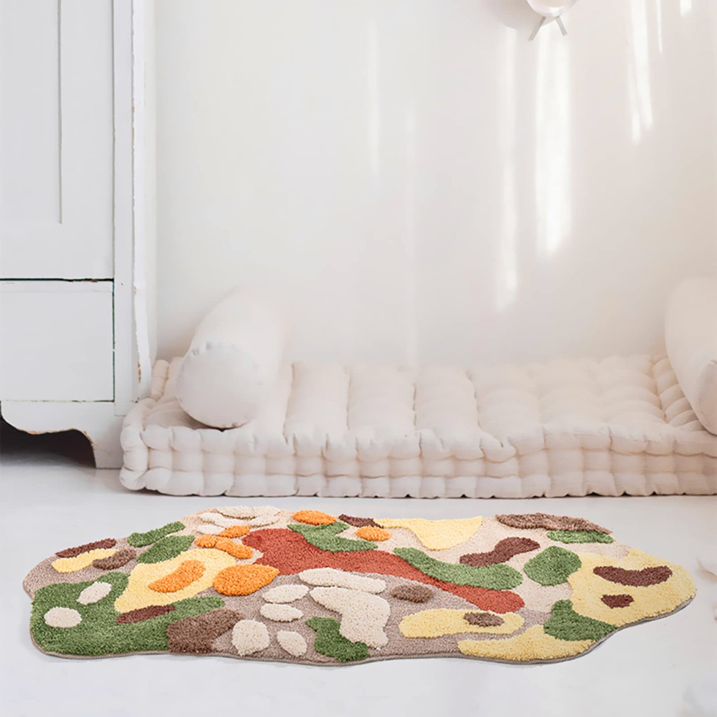 UKELER Soft Shag Rug for Girls Cute Moss Home Decor Non Slip Washable Area Runner Rugs for Bedroom Bedside Laundry Room Playroom 59''x31.5''
