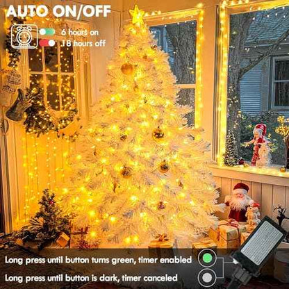 480LED 176FT Connectable String Lights Indoor Outdoor Clear Wire | Warm White Christmas Lights | Twinkle Fairy Light Plug in with Timer for Bedroom Classroom Wedding Tree Patio Decor (2 Pack)