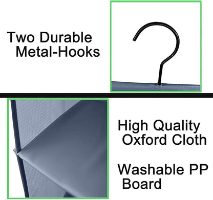 Hanging Closet Organizer, Easy Mount Foldable 4-Shelf Hanging Closet Wardrobe