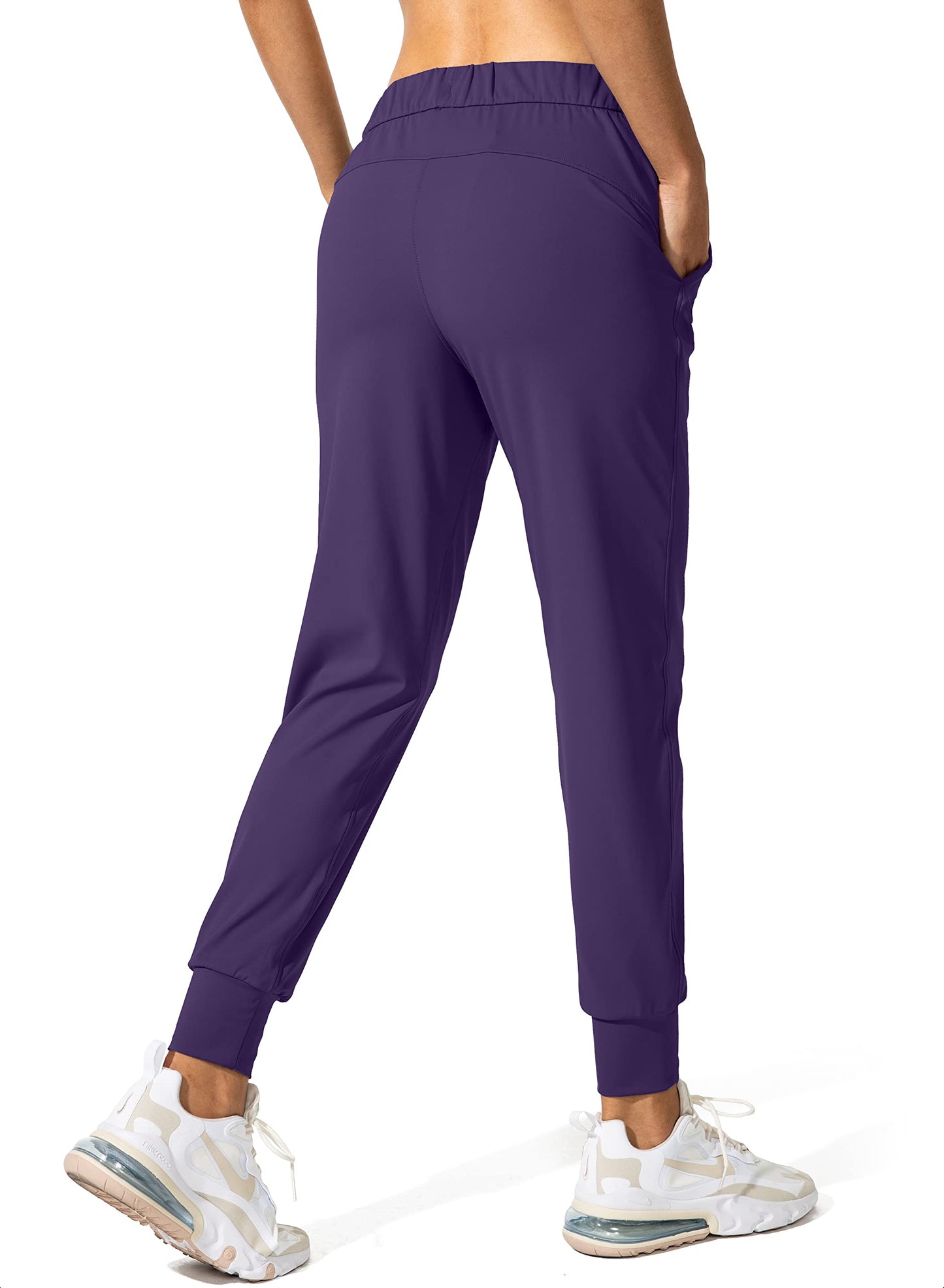 SANTINY Women's Joggers Pants Pockets Drawstring Running Sweatpants for Women Lounge Workout Jogging(Deep Purple_S)