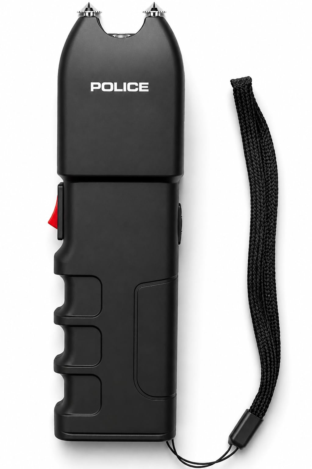 POLICE Stun Gun for Self Defense 928 - High Voltage Rechargeable with LED Flashlight, Compact & Heavy Duty, Personal Security for Women & Men - Black